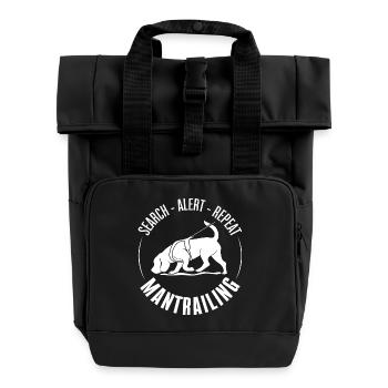 MANTRAILING Chien Sports Recherche Chien Chien Chien - Sac à dos Roll Top à deux anses - noir - Devant