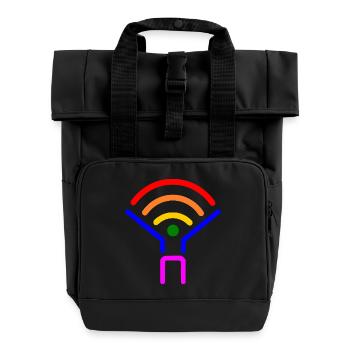 Lgbt - Rolltop Rucksack mit zwei Griffen - Schwarz - Vorne