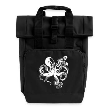 Island of Usedom Shirt - Roll Top Backpack with Two Handles - black - Front