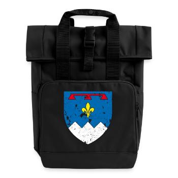 Alpes-de-Haute-Provence - Rolltop Rucksack mit zwei Griffen - Schwarz - Vorne
