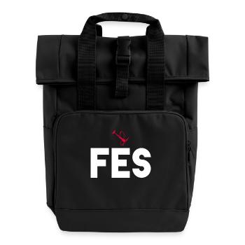 Fès Shisha Water Pipe Hookah - Roll Top Backpack with Two Handles - black - Front