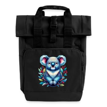 Koala - Rolltop Rucksack mit zwei Griffen - Schwarz - Vorne