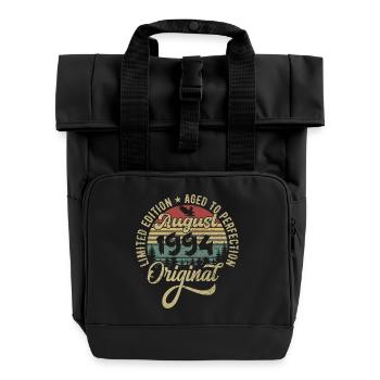 August 1994 Geburtstagsgeschenk August 1994 August - Rolltop Rucksack mit zwei Griffen - Schwarz - Vorne