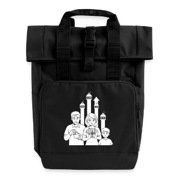 The Family's Worries - Roll Top Backpack with Two Handles - black - Front