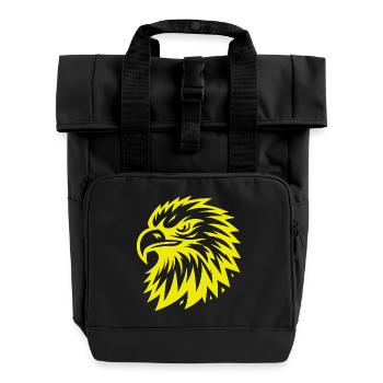 Tête d’aigle royal – Majestic Eagle Design - Sac à dos Roll Top à deux anses - noir - Devant