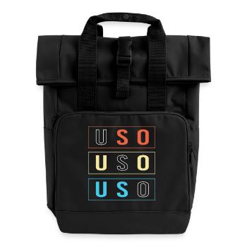 Samoa - Roll Top Backpack with Two Handles - black - Front