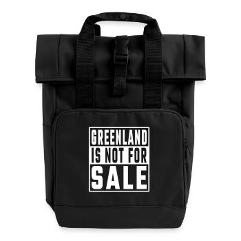Greenland is not for sale - Rolltop Rucksack mit zwei Griffen - Schwarz - Vorne