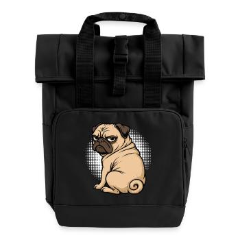Carlin Carlin Propriétaire de carlin Amoureux du carlin Porte-carlin - Sac à dos Roll Top à deux anses - noir - Devant
