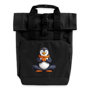 Yogi Pinguin - Rolltop Rucksack mit zwei Griffen - Schwarz - Vorne