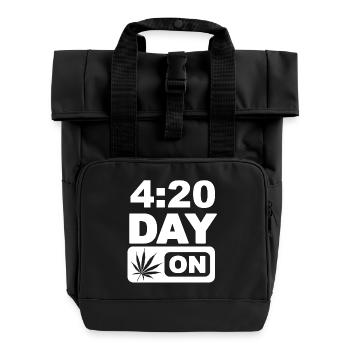 420 jours fériés - Sac à dos Roll Top à deux anses - noir - Devant