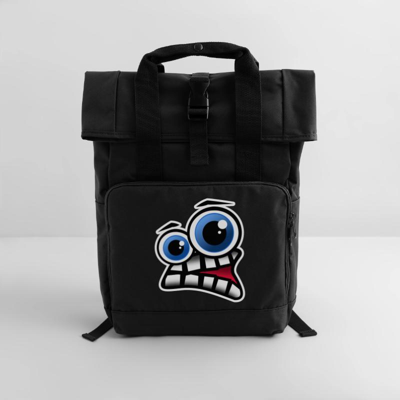 Face Comic Sac à dos Roll Top à deux anses