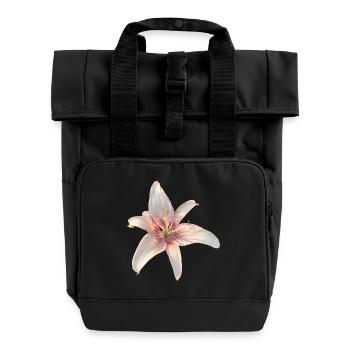 Fleur des Rosiers de Nénuphar - Sac à dos Roll Top à deux anses - noir - Devant