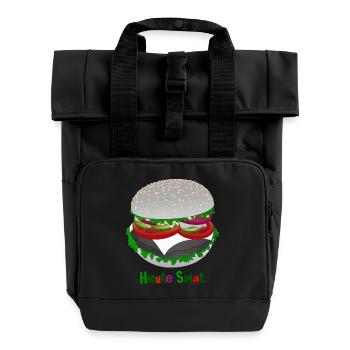 Salade style burger - Sac à dos Roll Top à deux anses - noir - Devant