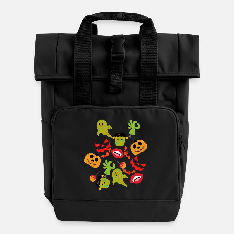 HALLOWEEN - Sac à dos Roll Top à deux anses - noir