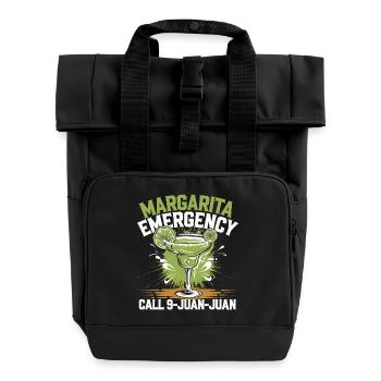 Humorvolle Margarita-Liebe - Rolltop Rucksack mit zwei Griffen - Schwarz - Vorne