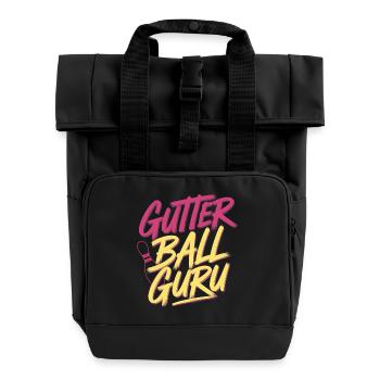 Gutter Ball Guru 13 - Rolltop Rucksack mit zwei Griffen - Schwarz - Vorne
