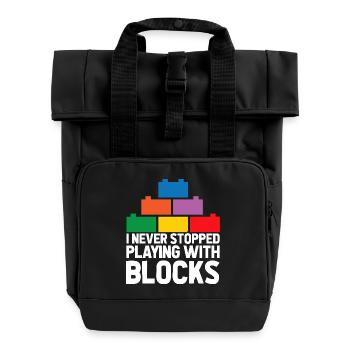 Brick Builder Brick Building Master Builder - Roll Top Backpack with Two Handles - black - Front
