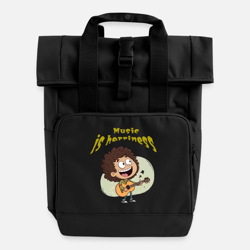 Funny cartoon - Rolltop Rucksack mit zwei Griffen - Schwarz
