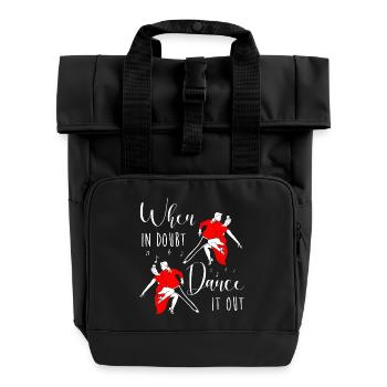 Salsa Dancer Dancer - Roll Top Backpack with Two Handles - black - Front