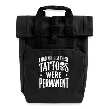 Blague sur le tatouage : ceux-ci étaient permanents - Sac à dos Roll Top à deux anses - noir - Devant