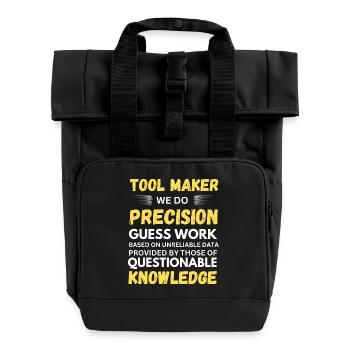 Toolmaker Nous faisons des suppositions précises Drôle - Sac à dos Roll Top à deux anses - noir - Devant