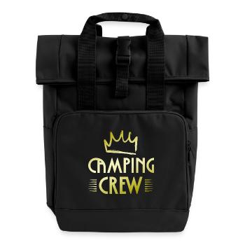 Camping Crew - Rolltop Rucksack mit zwei Griffen - Schwarz - Vorne