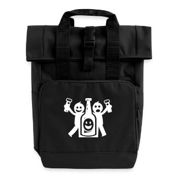 Junggesellenabschied Party Team - Rolltop Rucksack mit zwei Griffen - Schwarz - Vorne