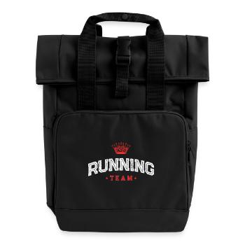Running Team - Roll Top Backpack with Two Handles - black - Front