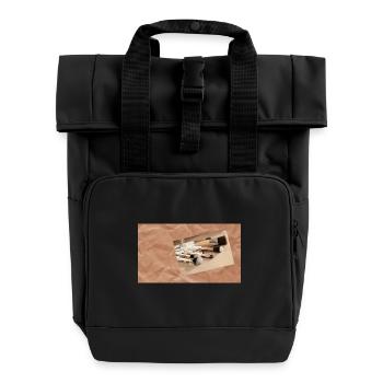 Beauty - Roll Top Backpack with Two Handles - black - Front