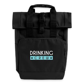 Drinking Crew - Rolltop Rucksack mit zwei Griffen - Schwarz - Vorne