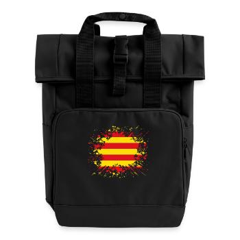 home country roots wurzeln love estelada katalania - Rolltop Rucksack mit zwei Griffen - Schwarz - Vorne