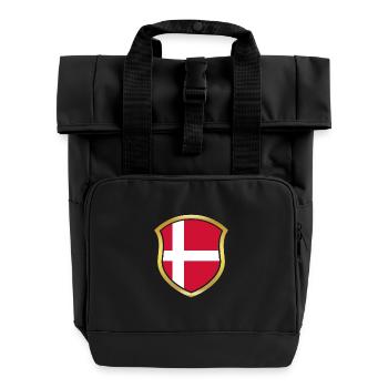 World Champion Champion 2018 wm team Denmark png - Roll Top Backpack with Two Handles - black - Front