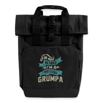 Professional Grumpa - Roll Top Backpack with Two Handles - black - Front