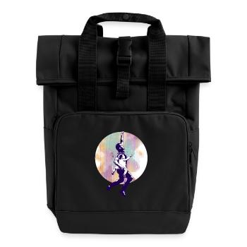 MALIAN HERO - Roll Top Backpack with Two Handles - black - Front