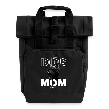 Best Model Dog Mom - Roll Top Backpack with Two Handles - black - Front