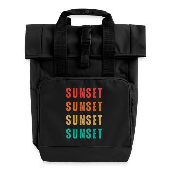 Coucher de soleil - Rolltop Rucksack mit zwei Griffen - Schwarz - Vorne