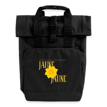 La fleur jaune - Rolltop Rucksack mit zwei Griffen - Schwarz - Vorne