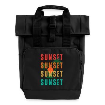 Coucher de soleil - Rolltop Rucksack mit zwei Griffen - Schwarz - Vorne