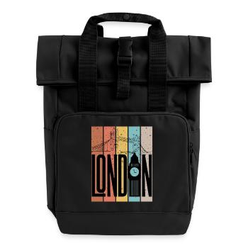 Couleur de Londre - Roll Top Backpack with Two Handles - black - Front