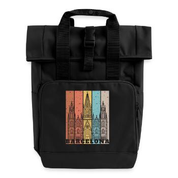 Couleur de Barcelone - Sac à dos Roll Top à deux anses - noir - Devant