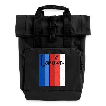 Ville de Londres - Sac à dos Roll Top à deux anses - noir - Devant