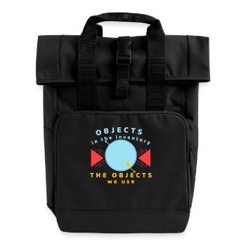 Inventory full - Roll Top Backpack with Two Handles - black - Front