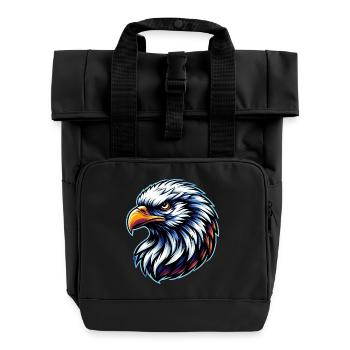 Pygargue à tête blanche - Sac à dos Roll Top à deux anses - noir - Devant