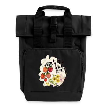 L’heure de la fraise - Sac à dos Roll Top à deux anses - noir - Devant