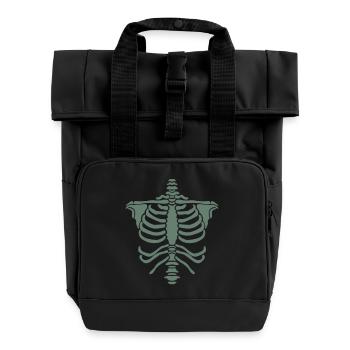 skelett body - Rolltop Rucksack mit zwei Griffen - Schwarz - Vorne