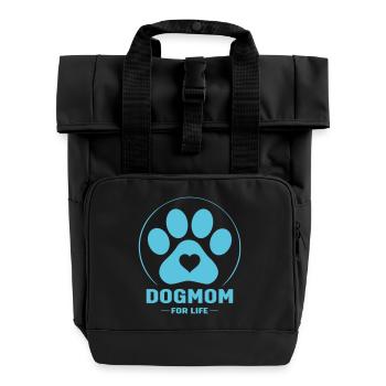 Dog mom for life - Roll Top Backpack with Two Handles - black - Front