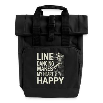 Le pouvoir des filles dans le style de la danse en ligne - Sac à dos Roll Top à deux anses - noir - Devant