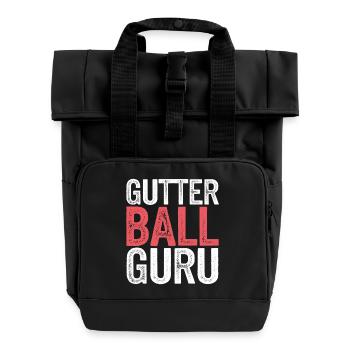 Gutter Ball Guru 9 - Rolltop Rucksack mit zwei Griffen - Schwarz - Vorne