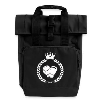 boxing kranz - Rolltop Rucksack mit zwei Griffen - Schwarz - Vorne