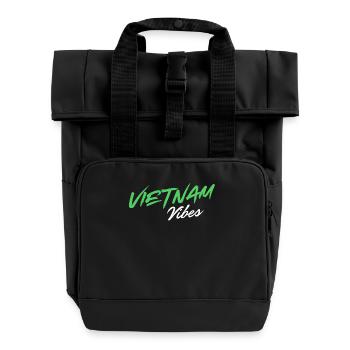 Vietnam Vibes, Voyagez avec style - Cadeau parfait pour - Sac à dos Roll Top à deux anses - noir - Devant